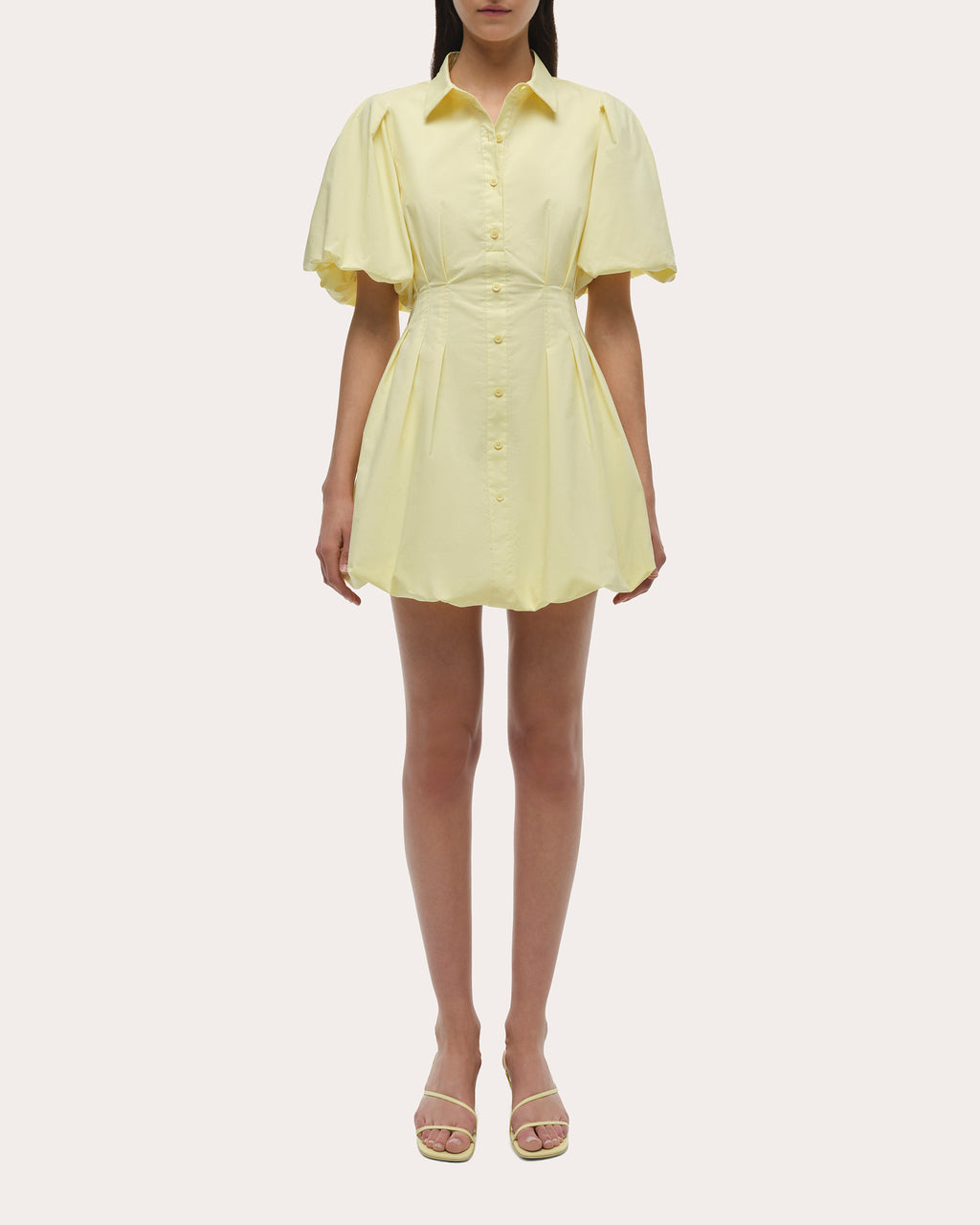 Simkhai Cleo Poplin Mini Shirt Dress - Yellow Simkhai Cleo Poplin Mini Shirt Dress - Yellow
