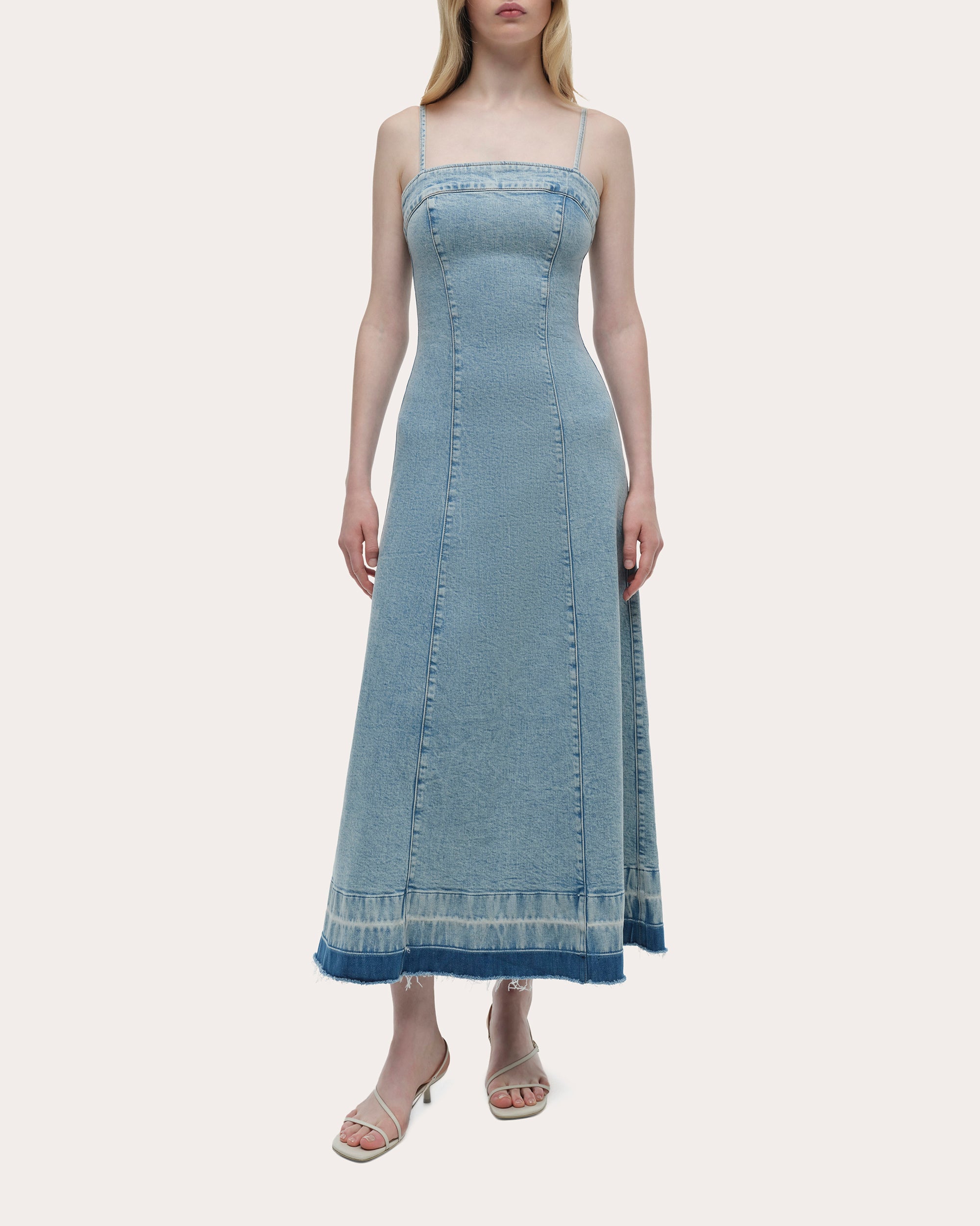 Clarissa Denim A-Line Midi Dress