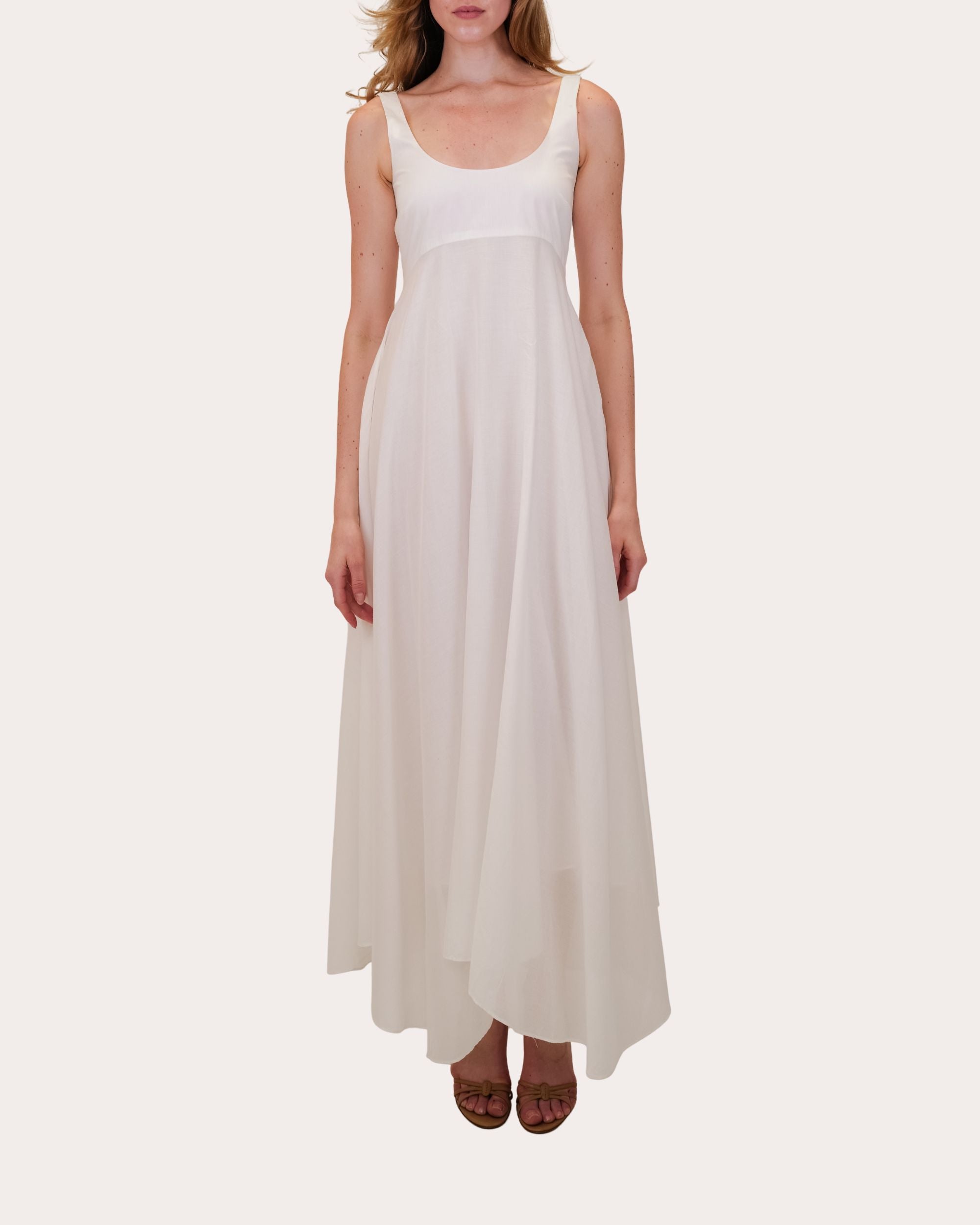 Azeeza Bria Cotton Voile Midi Dress - White Azeeza Bria Cotton Voile Midi Dress - White