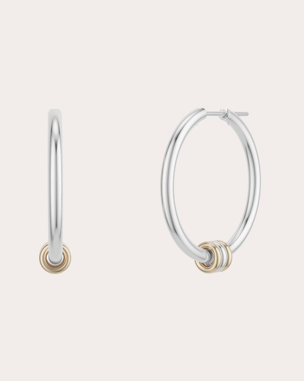 18k Gold Two-Tone Argo Hoop Earrings