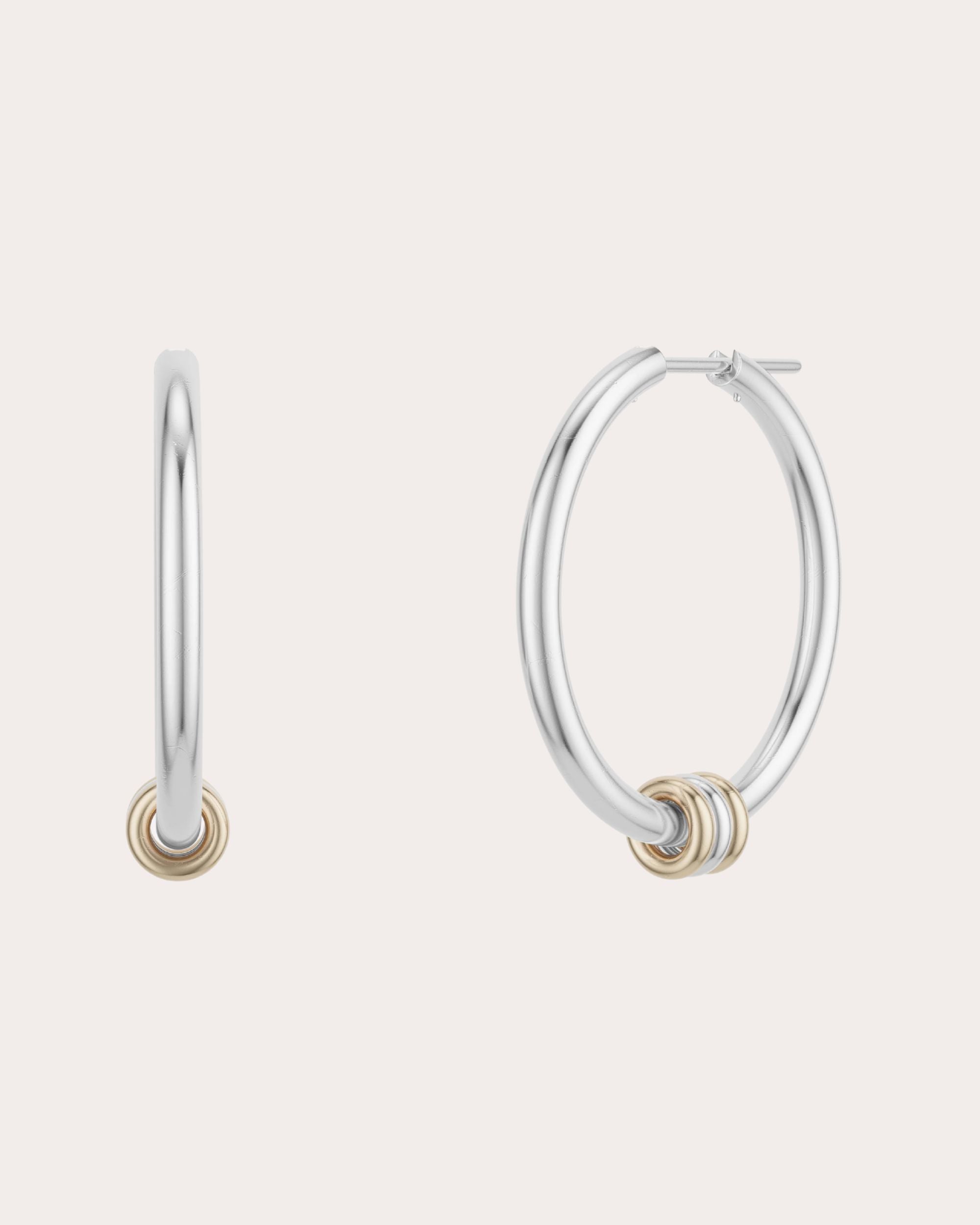 18k Gold Two-Tone Argo Hoop Earrings