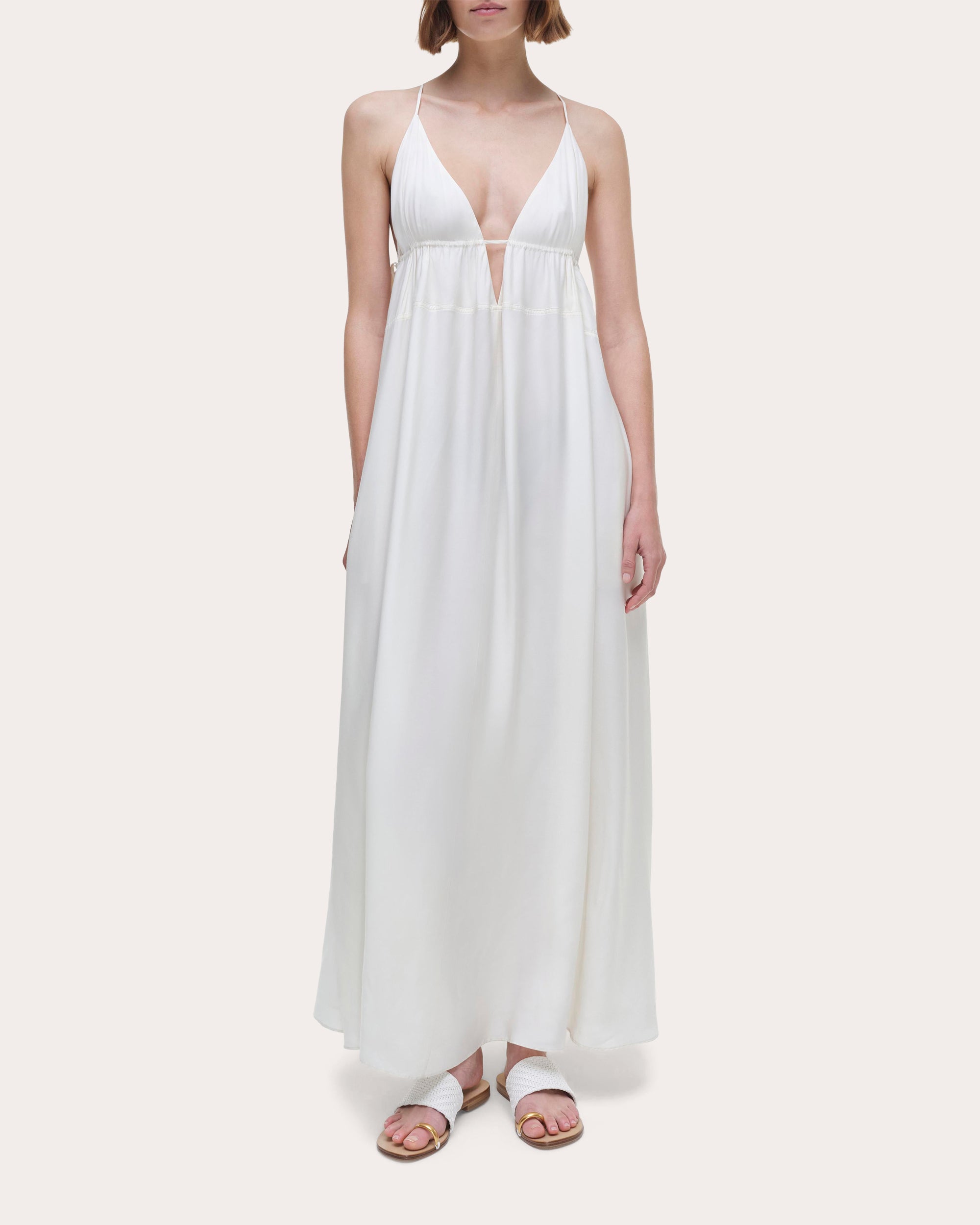 Josephine Cutout Silk-Blend Maxi Dress