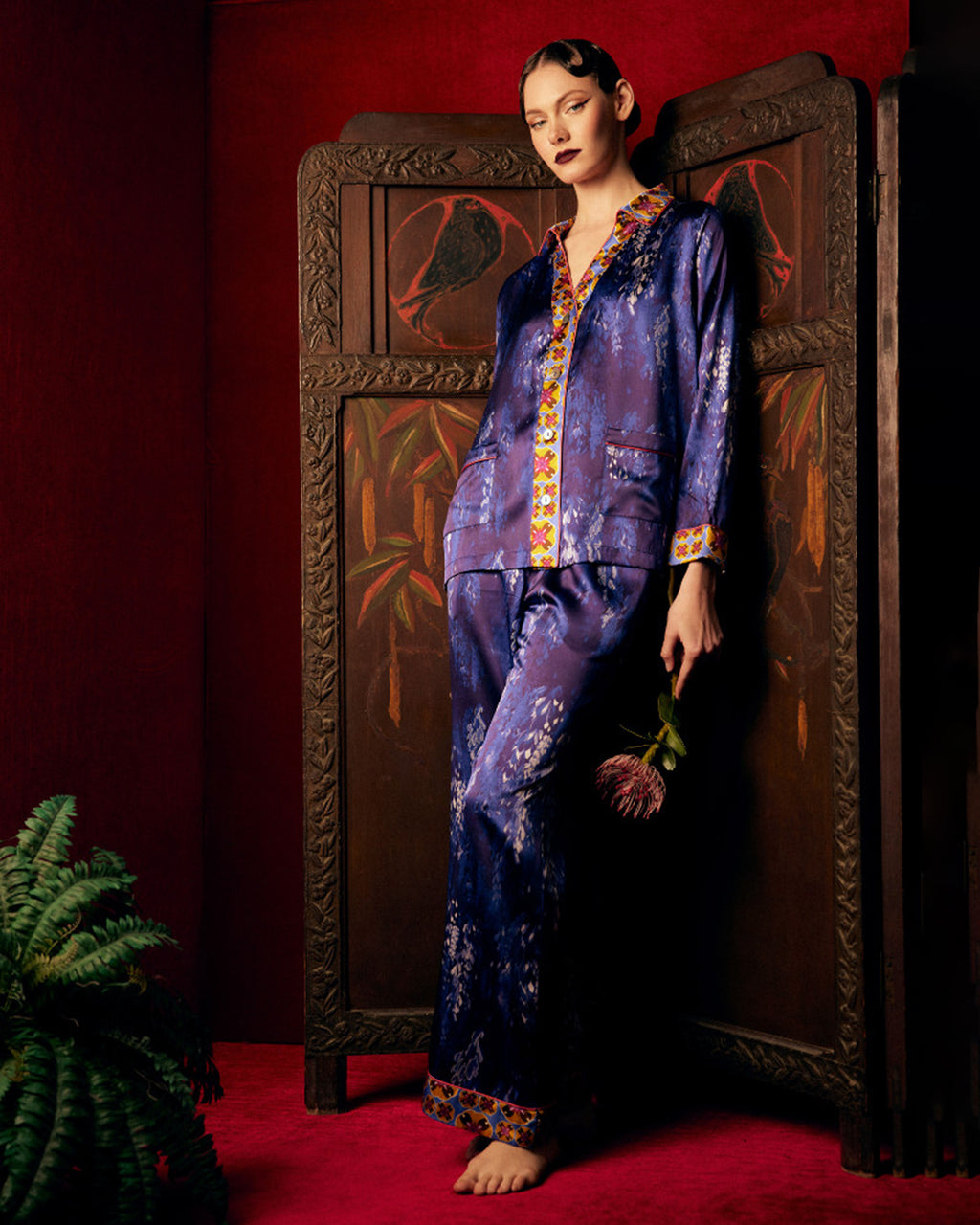 Tokyo Fuji Silk Pajama Set