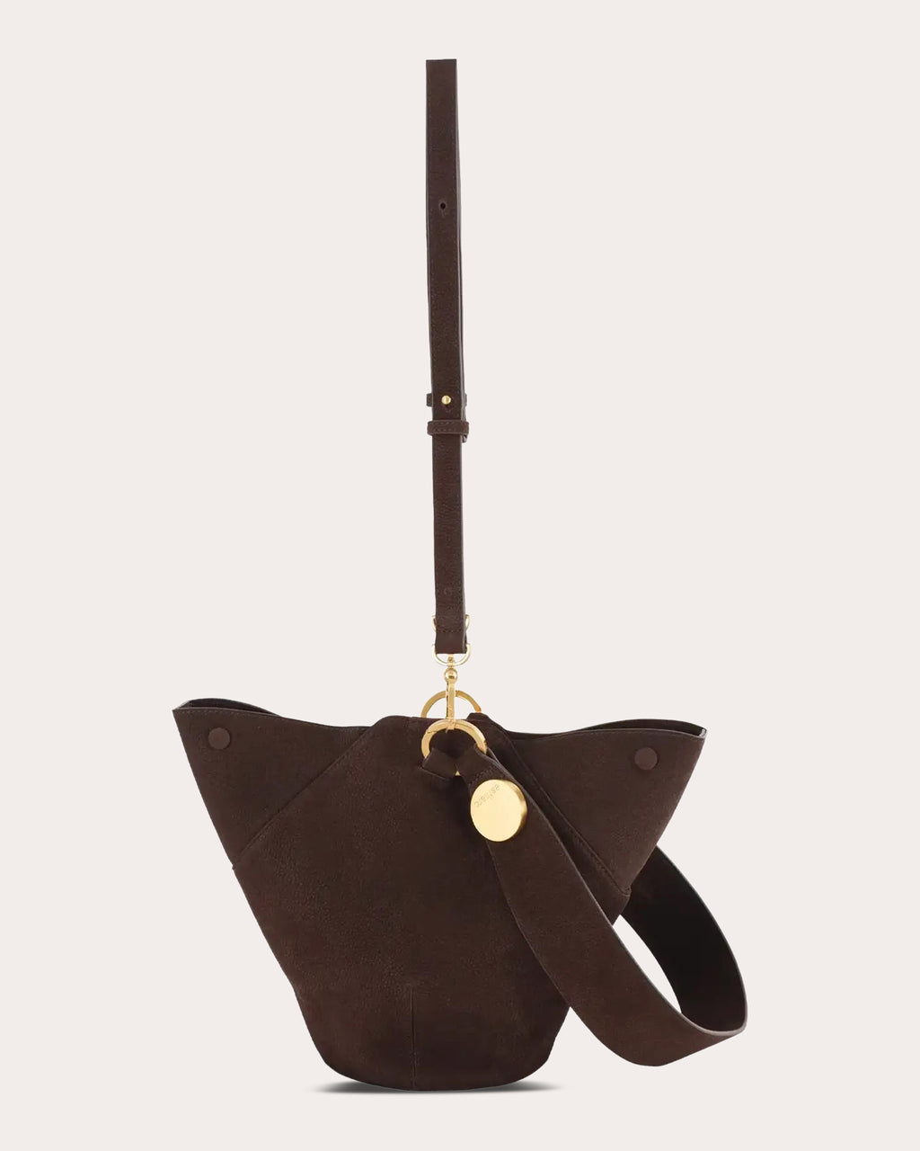 9PM Suede Maxi Bucket Bag