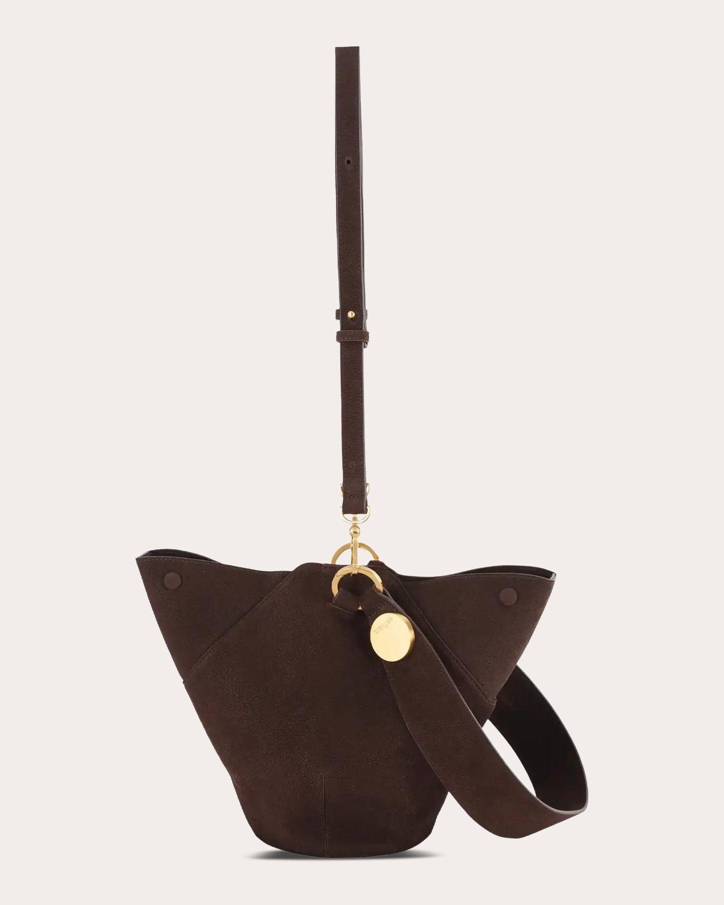 9PM Suede Maxi Bucket Bag