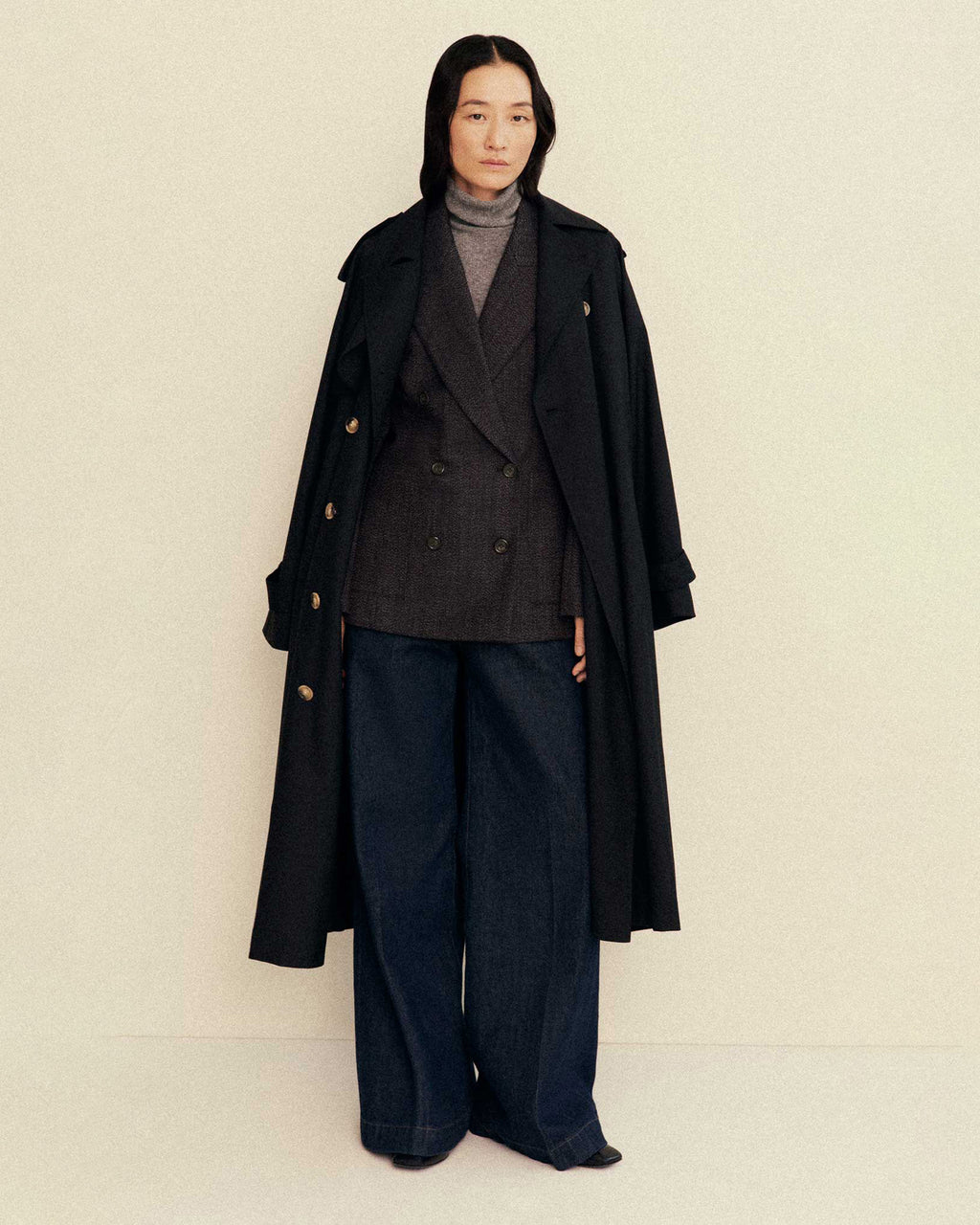 Seasonless Wool Classic Trench Coat