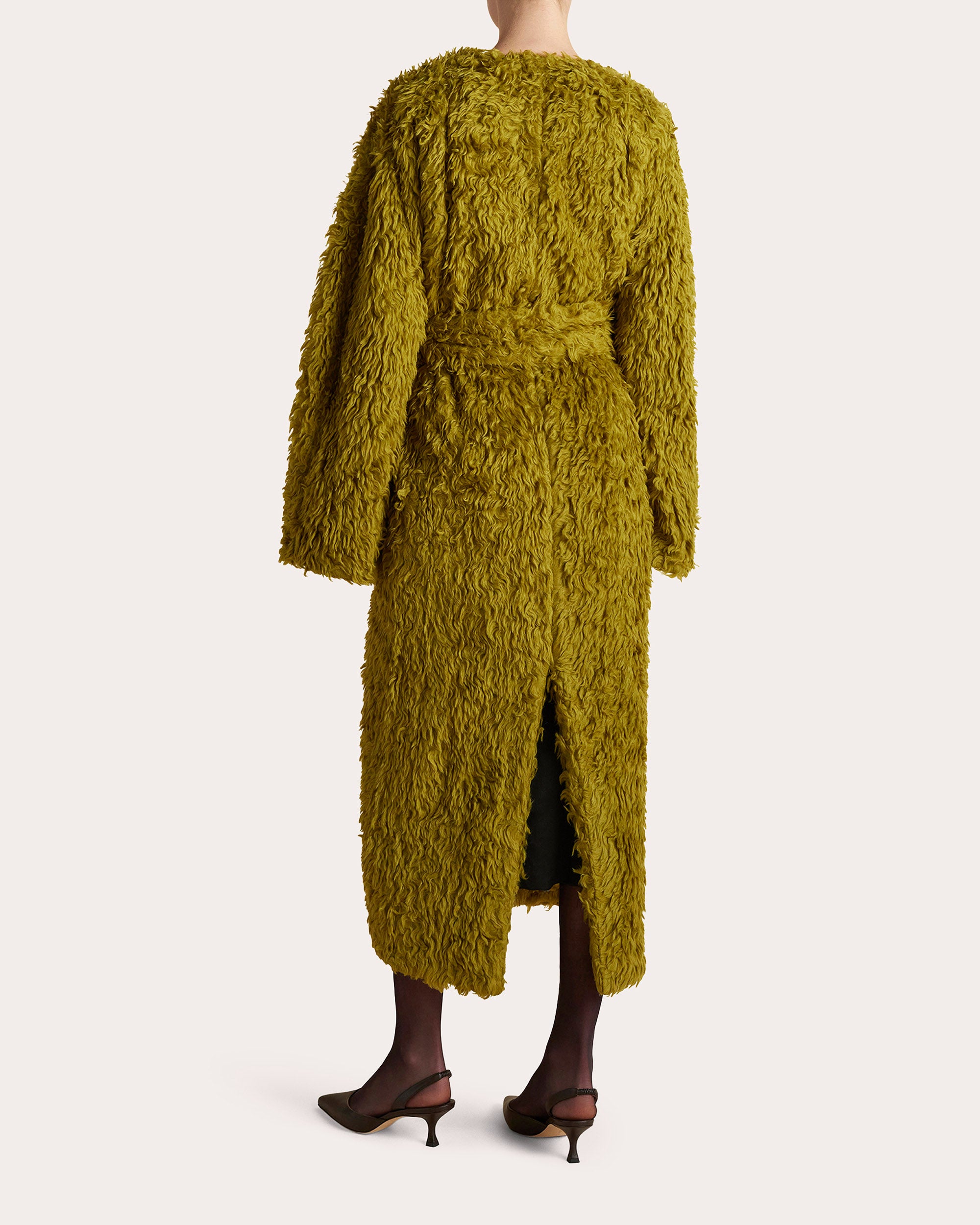 Textured Sherpa Cocoon Coat