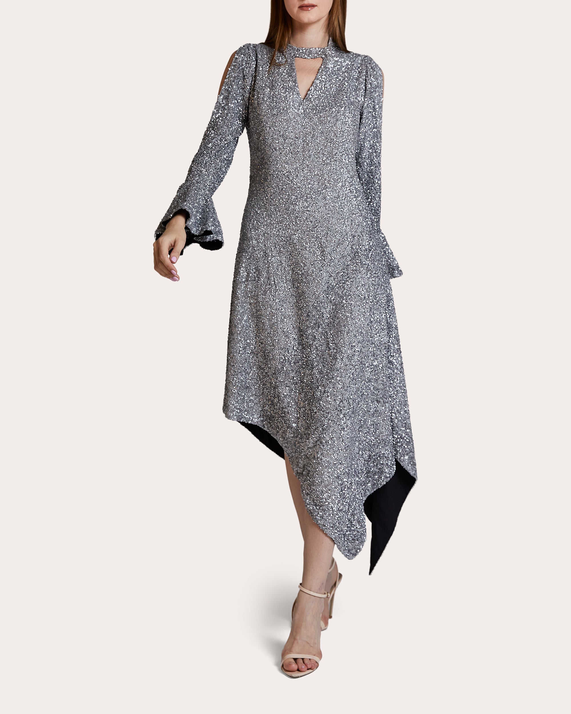 knee length dresses for ladies WHITNEY MIDI DRESS