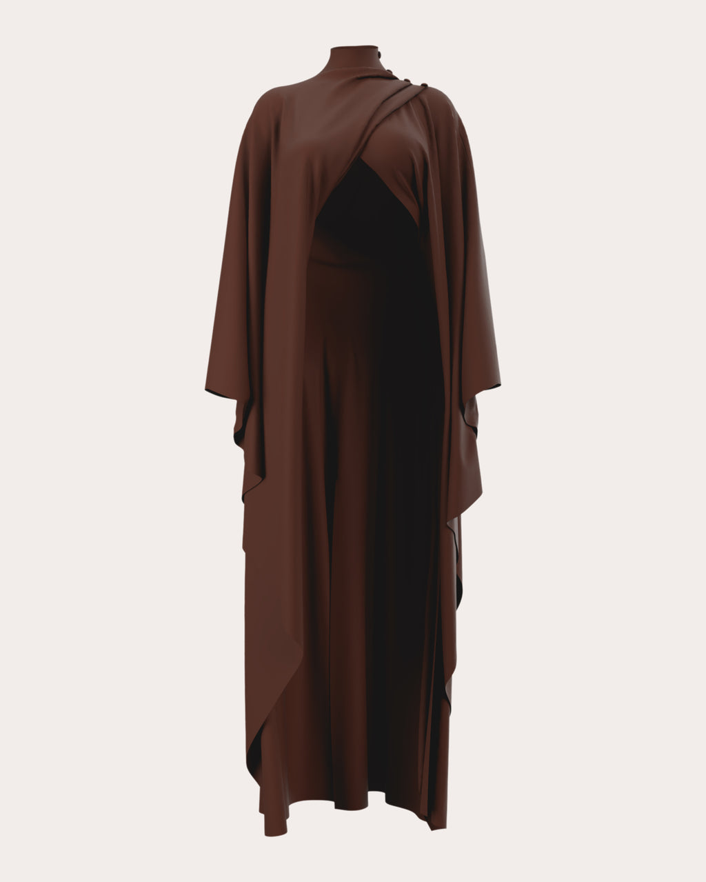 Ovu Knit Jersey Draped Cape