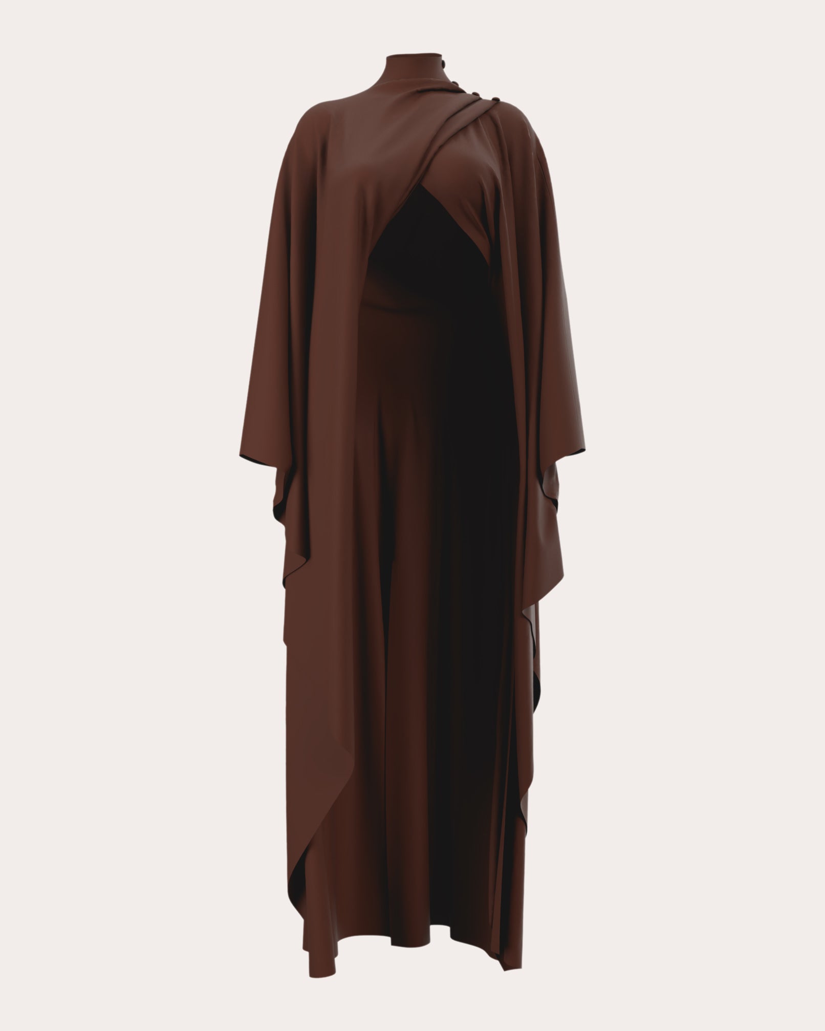 Ovu Knit Jersey Draped Cape