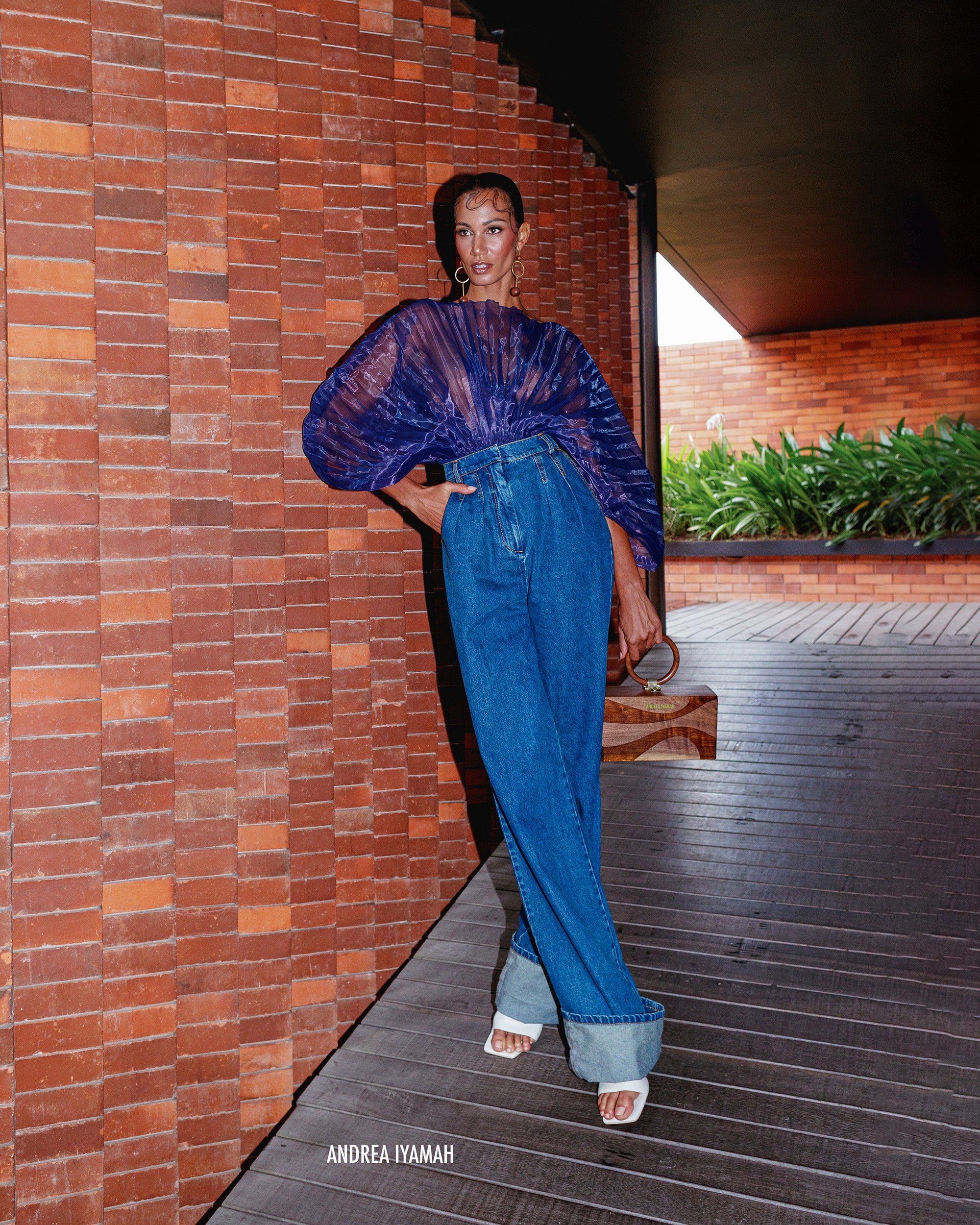 Sombra Pleated Sheer Organza Bodysuit