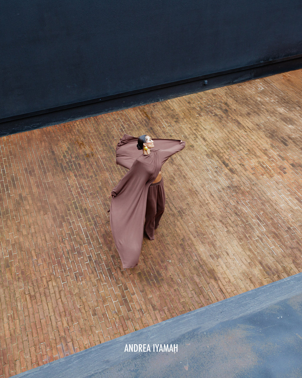 Ovu Knit Jersey Draped Cape