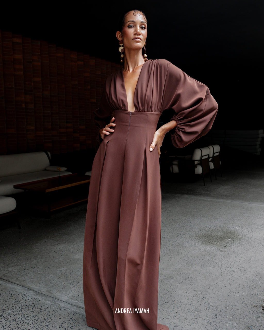 Zerra Pleated Bubble Corset Jumpsuit