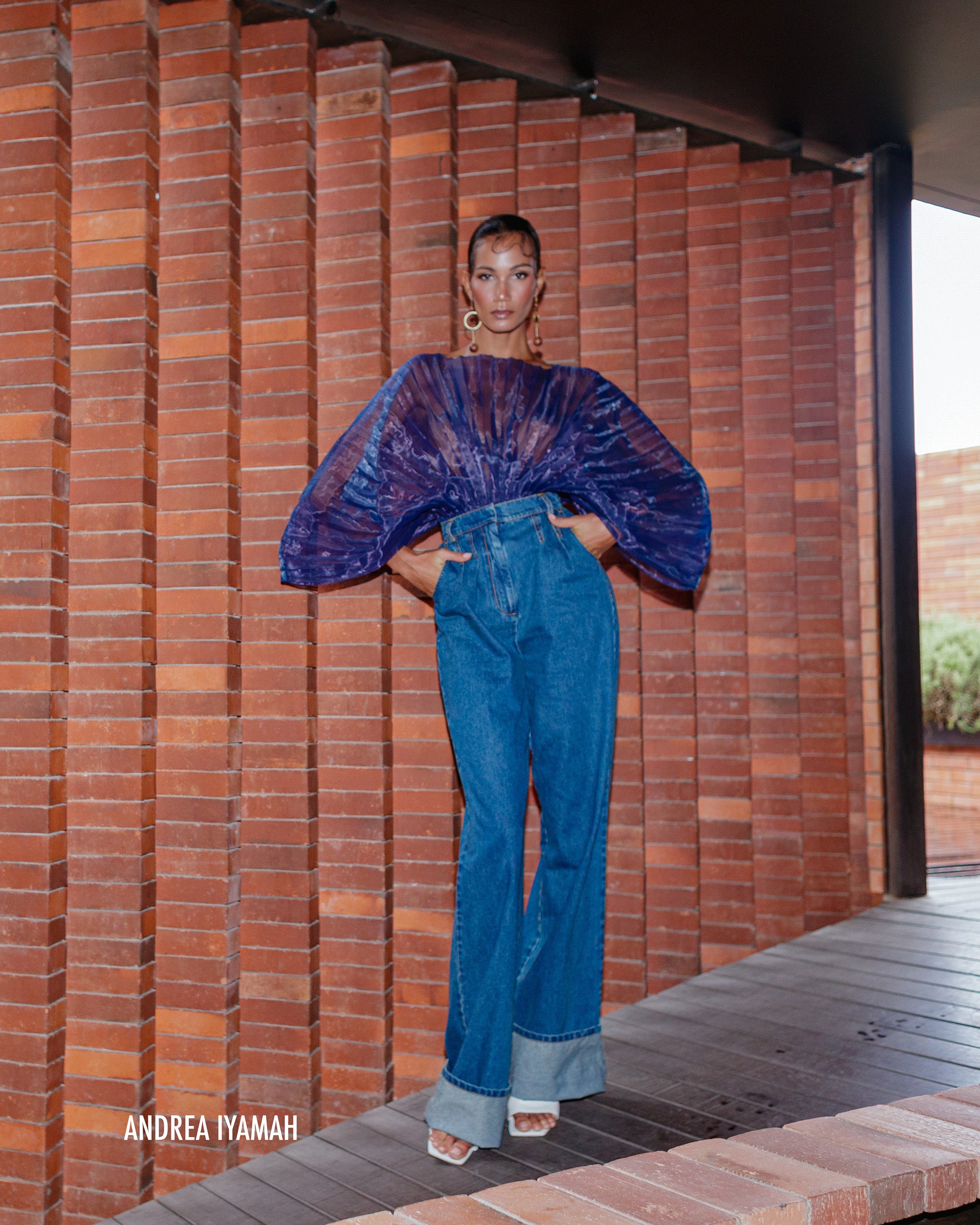 Sombra Pleated Sheer Organza Bodysuit