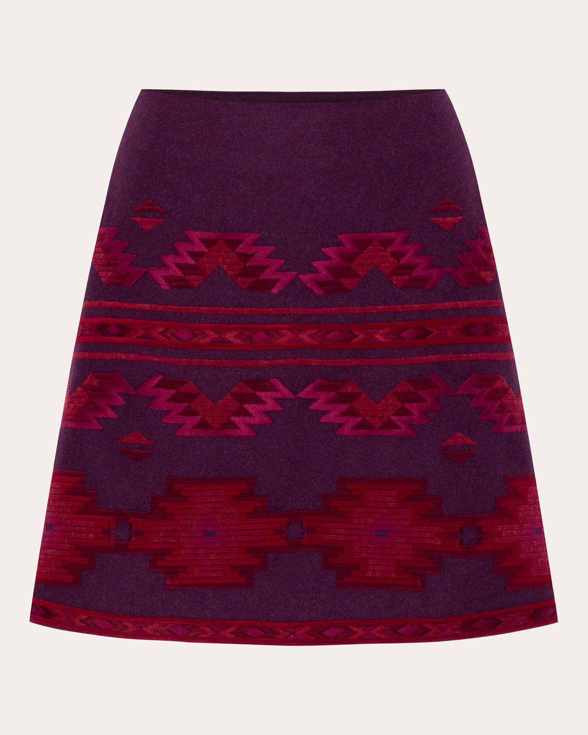 Rombé Geometric Embroidered Mini Skirt