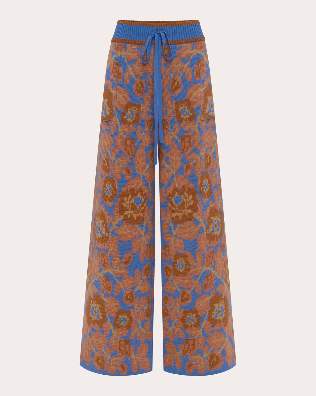Mirage Bloom Floral Wool Jacquard Pants