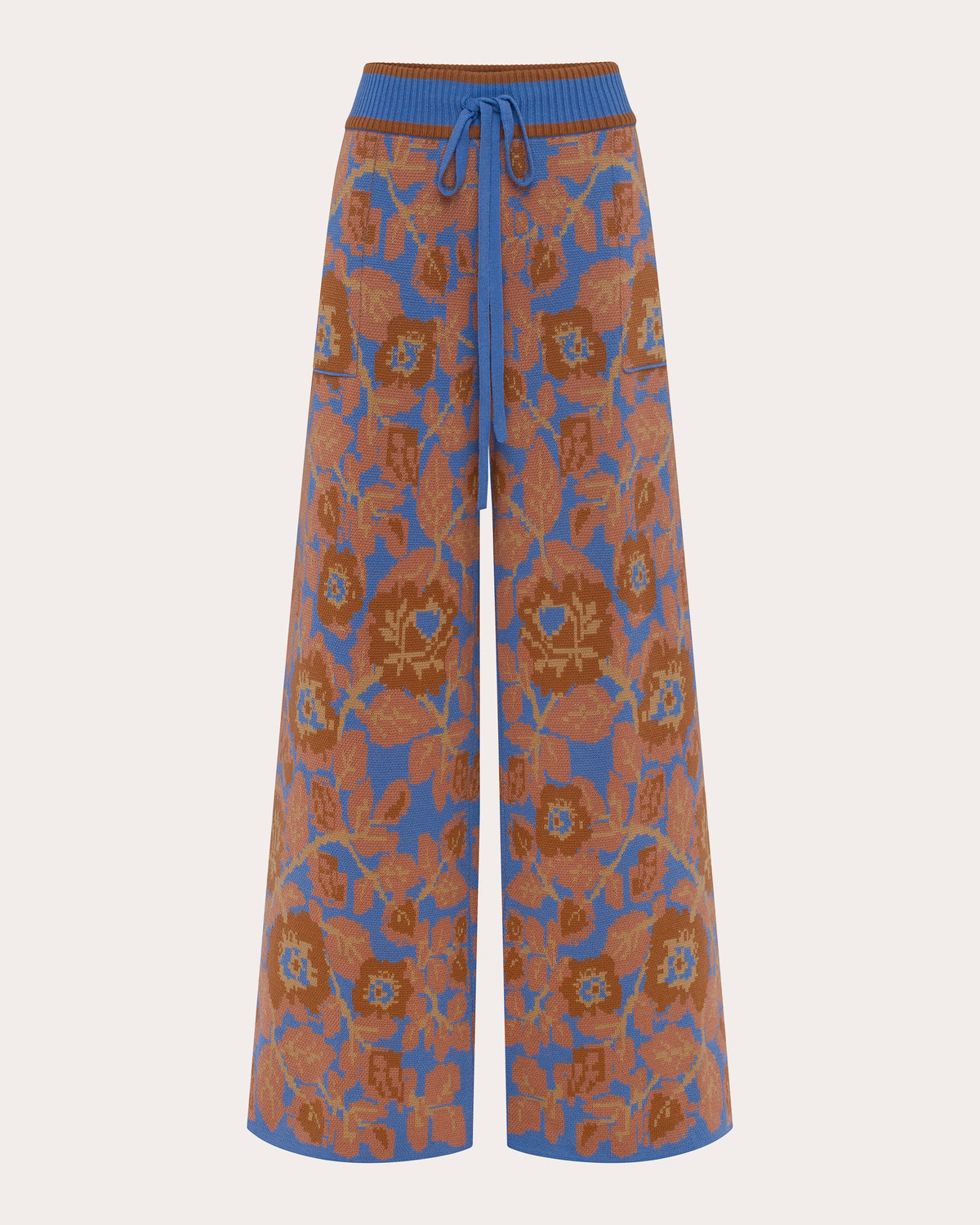 Mirage Bloom Floral Wool Jacquard Pants