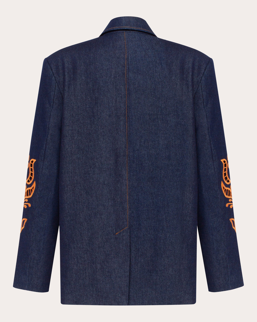 Rose Atelier Embroidered Denim Blazer