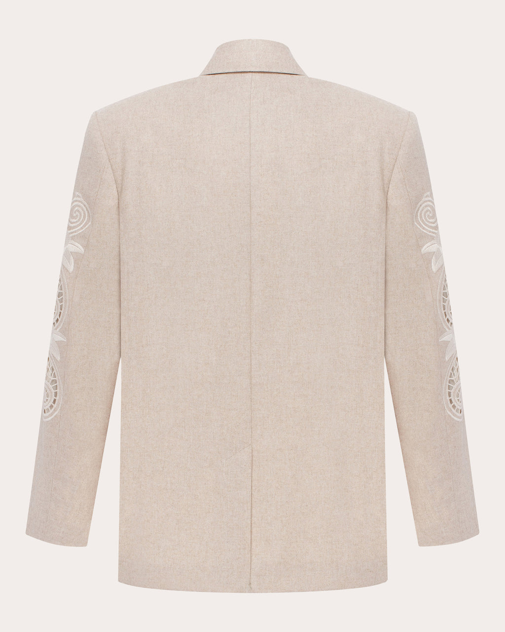 Rose Atelier Embroidered Cutwork Wool Blazer