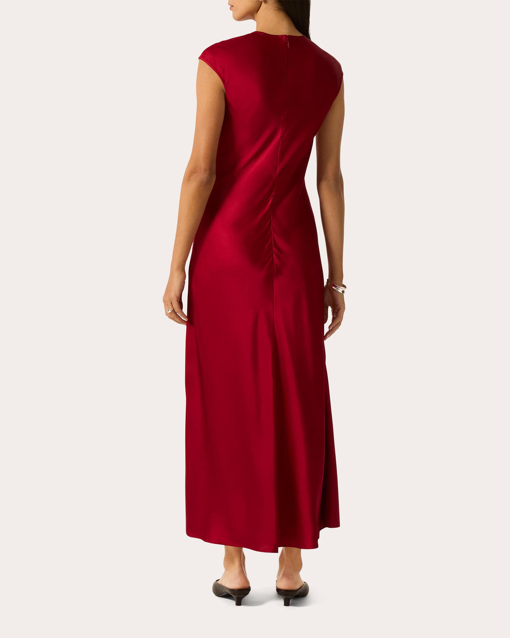 Silk Charmeuse Bias-Cut Slip Dress