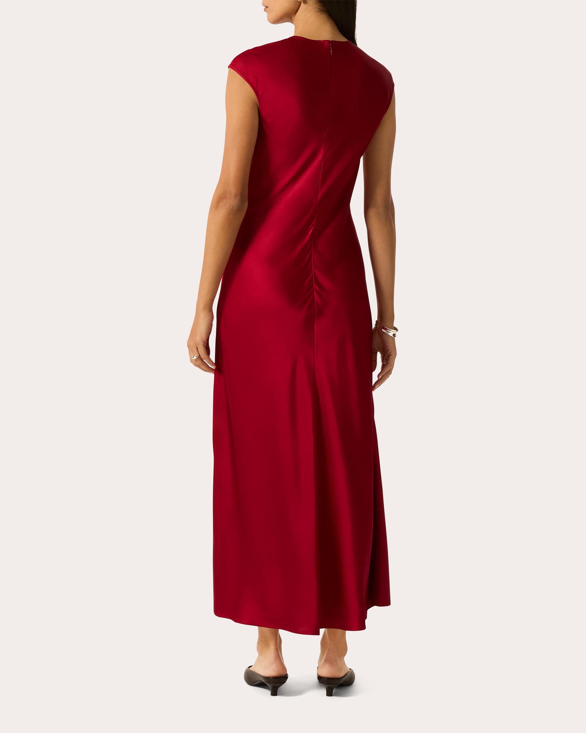 Argent Bias Dress in Silk Charmeuse | Bordeaux | Women's Dresses
