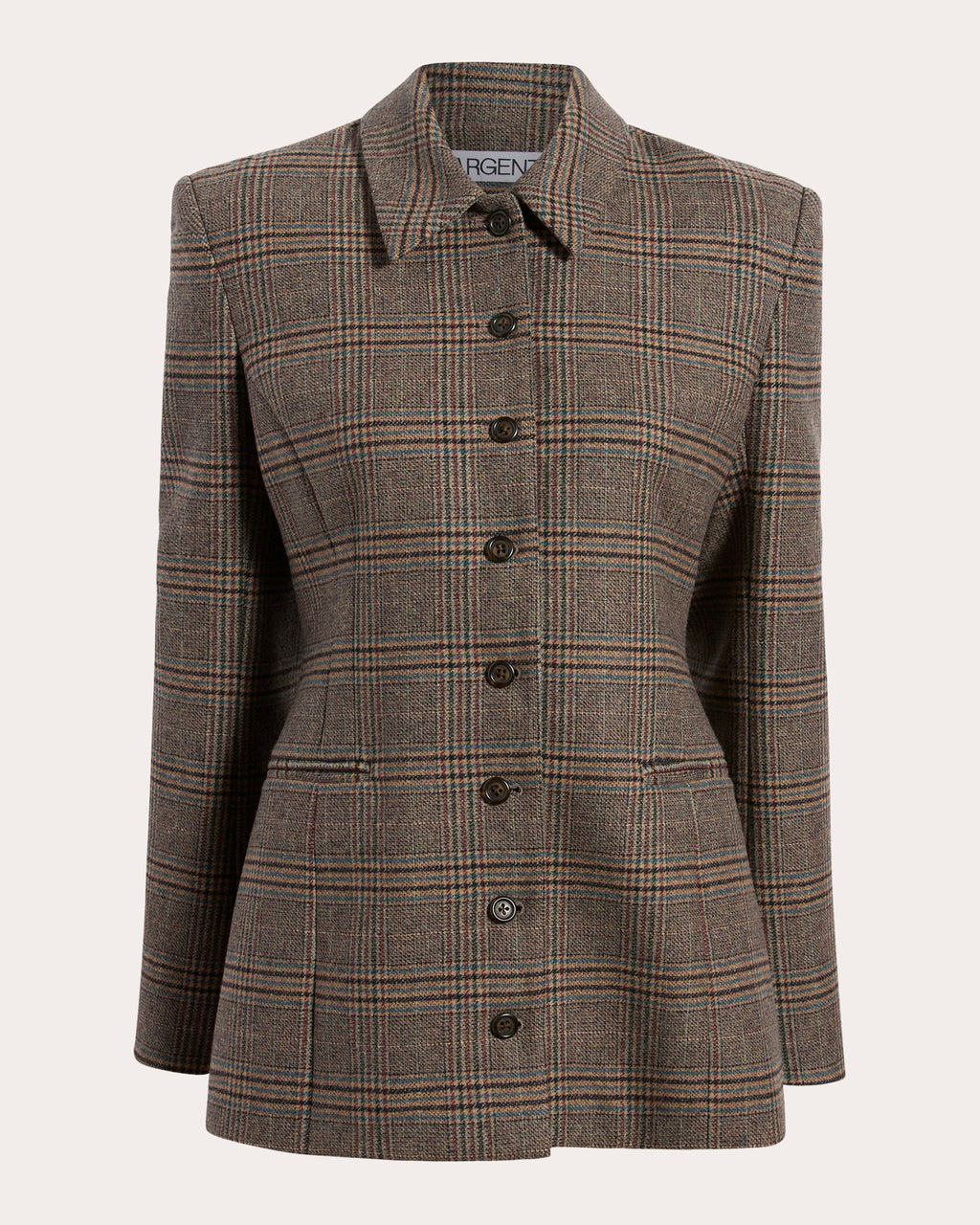 Heritage Check Wool Collared Blazer