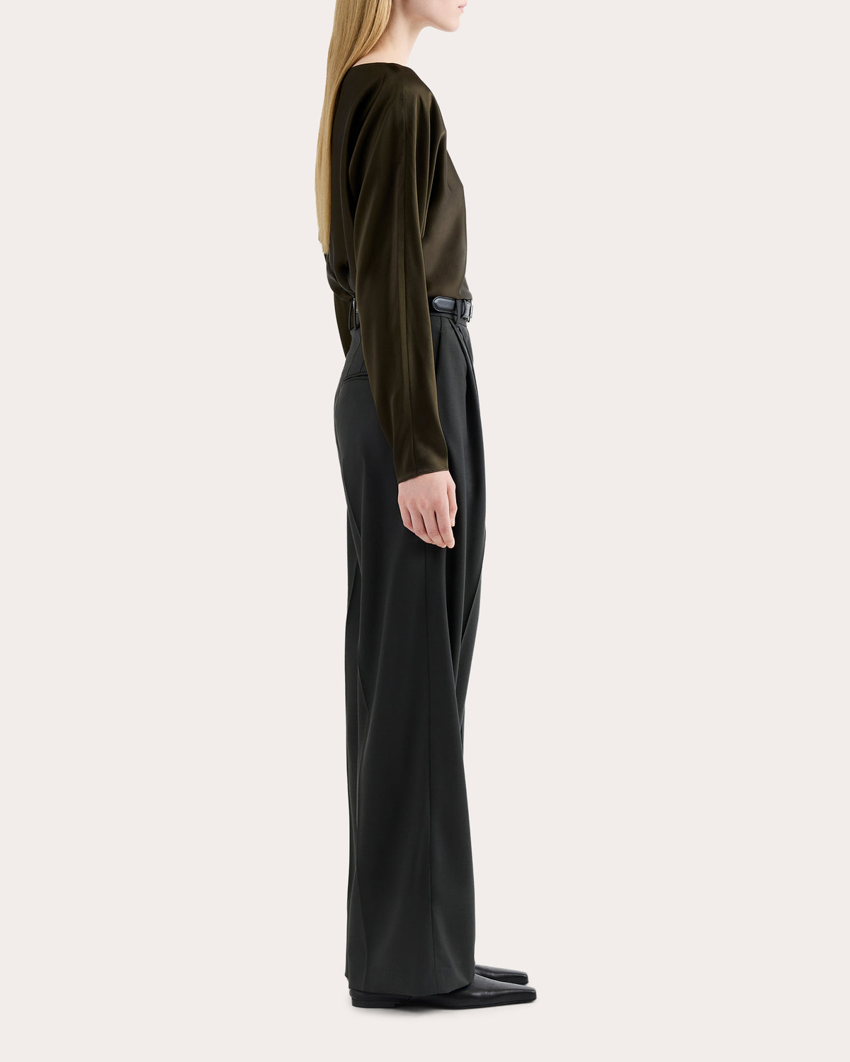 Silk Charmeuse Boatneck Top