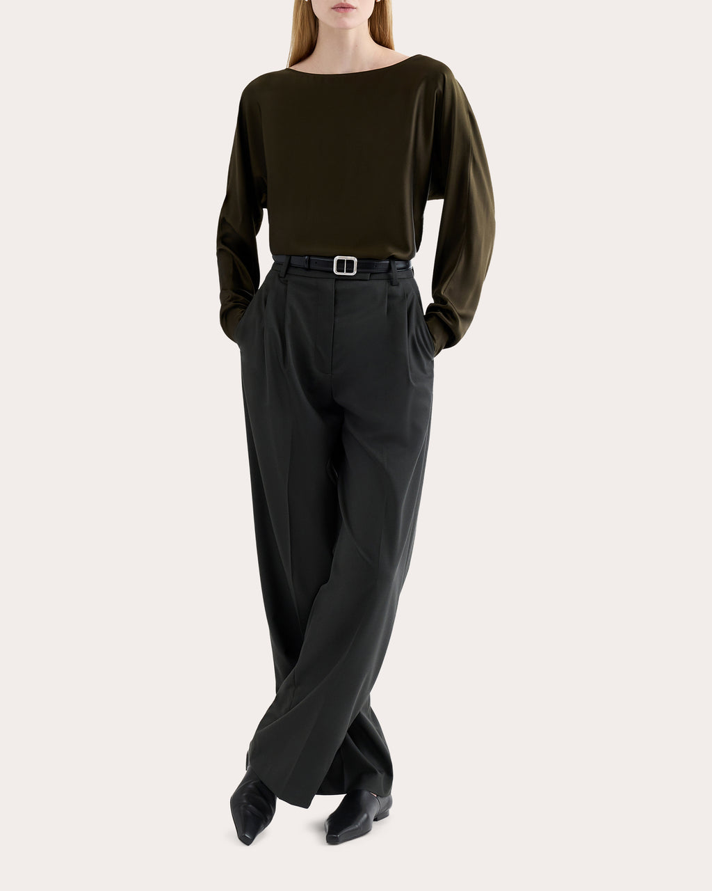 Silk Charmeuse Boatneck Top