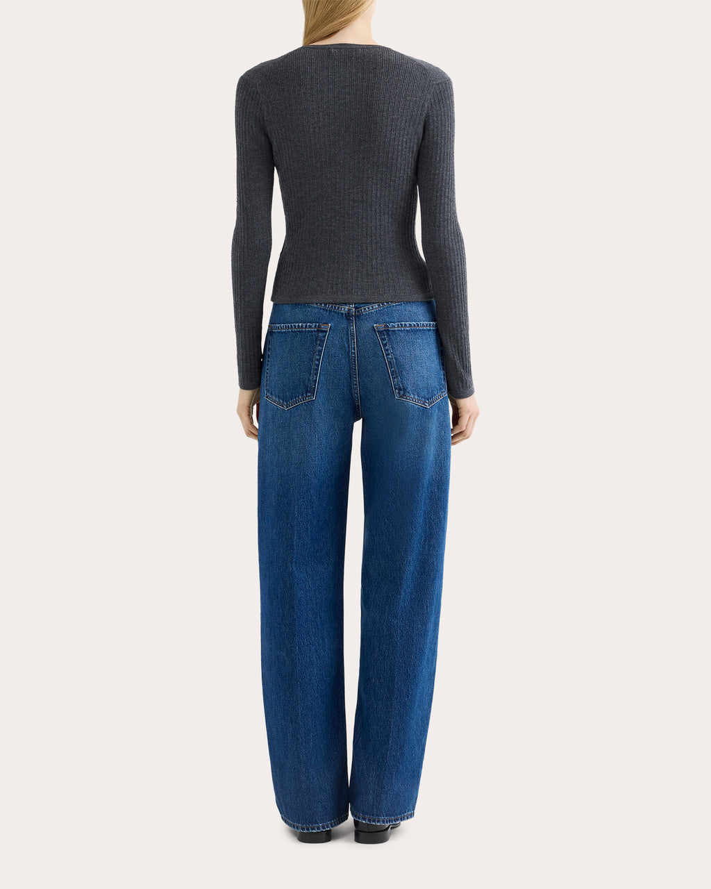 Ribbed Wool Silk Henley