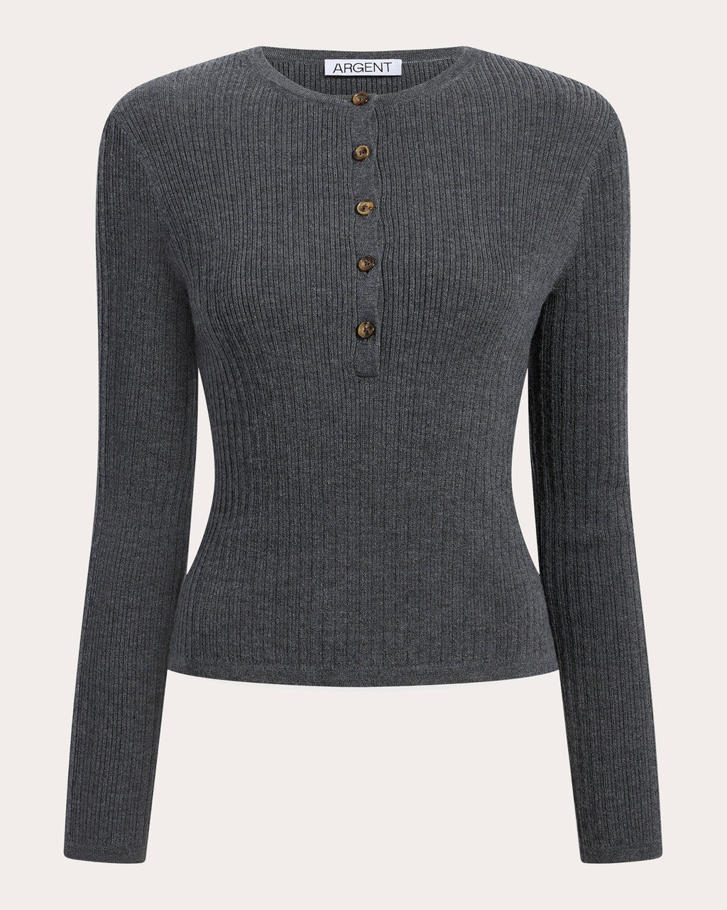 Ribbed Wool Silk Henley