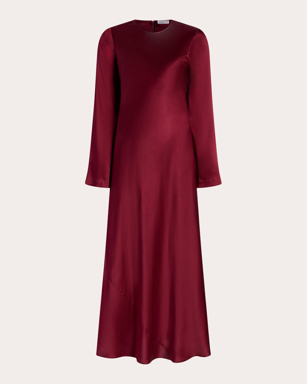 Silk Charmeuse Long-Sleeve Bias Dress