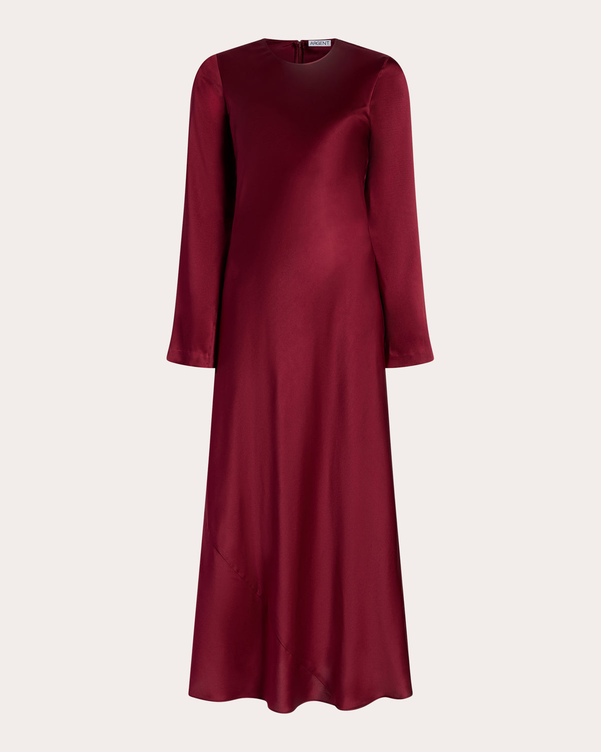 Silk Charmeuse Long-Sleeve Bias Dress