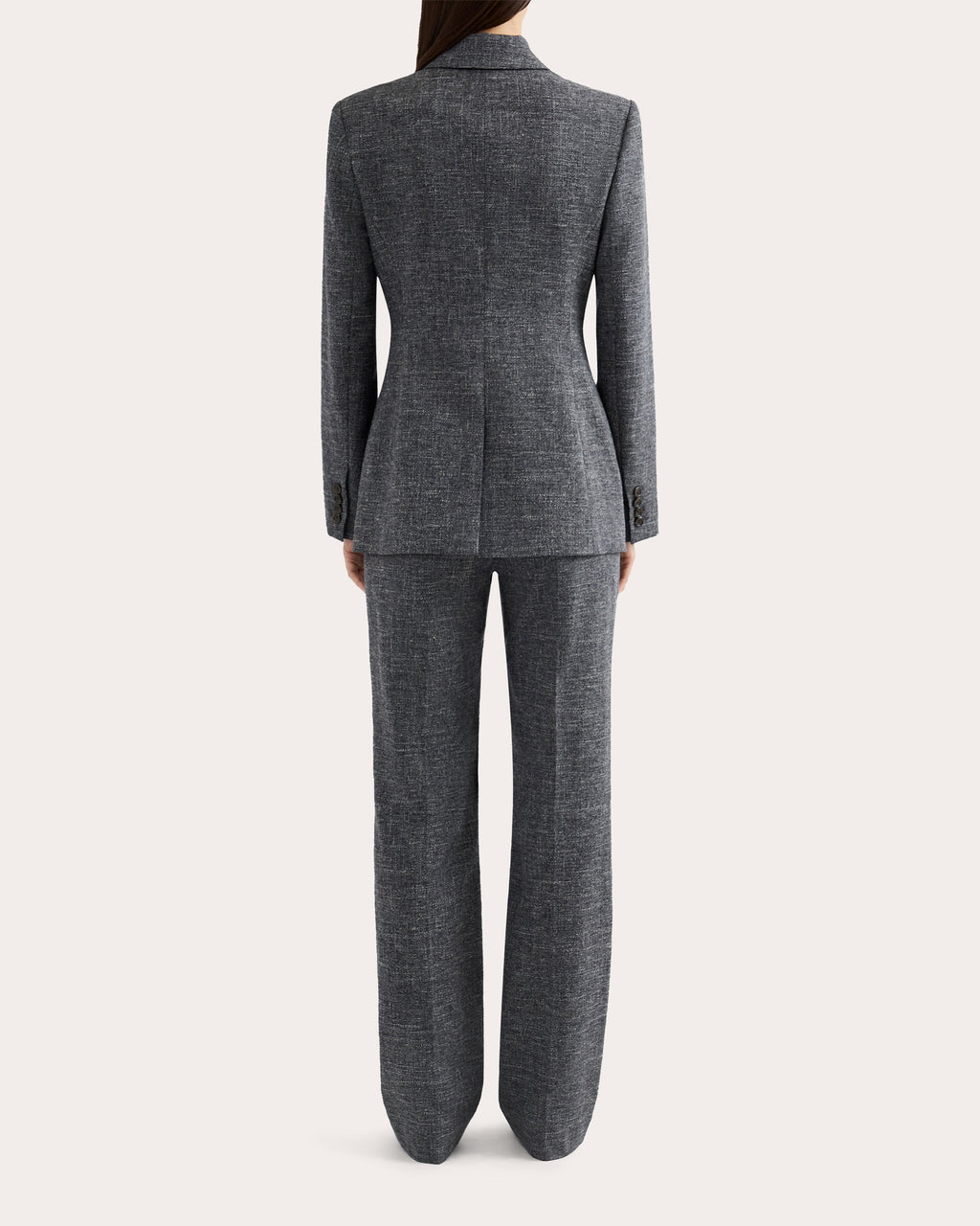 Textured Wool Collared Blazer