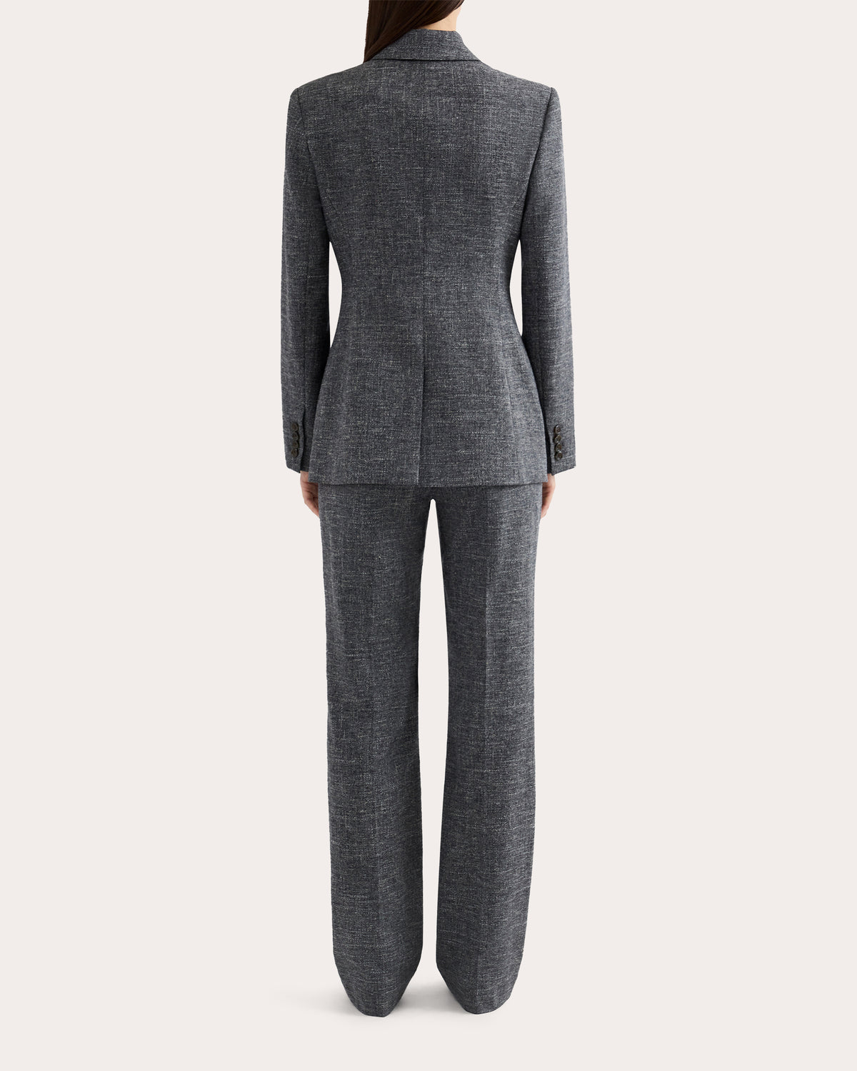 Textured Wool Collared Blazer