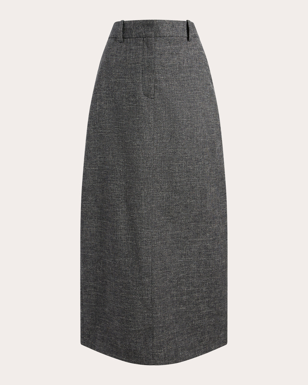 Textured Wool Tailored Maxi Skirt