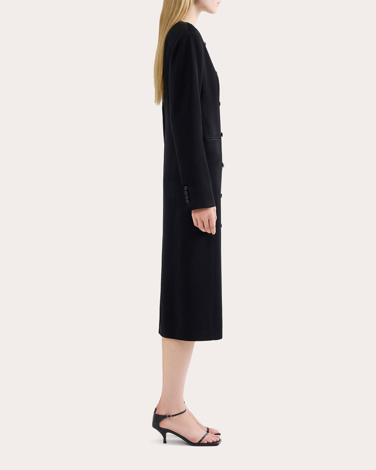 Double-Breasted Midi Dress