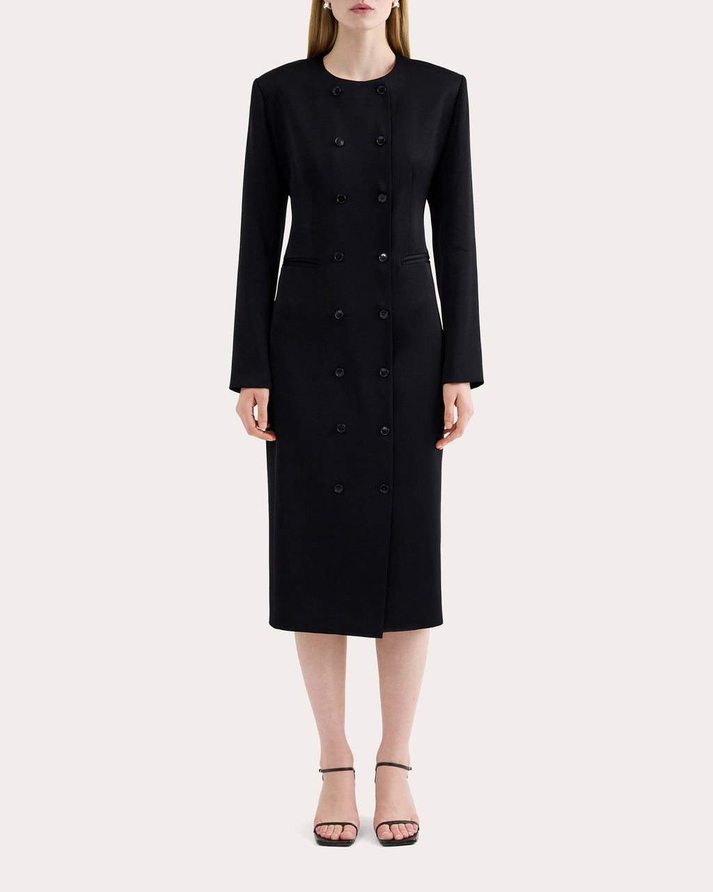 Double-Breasted Midi Dress