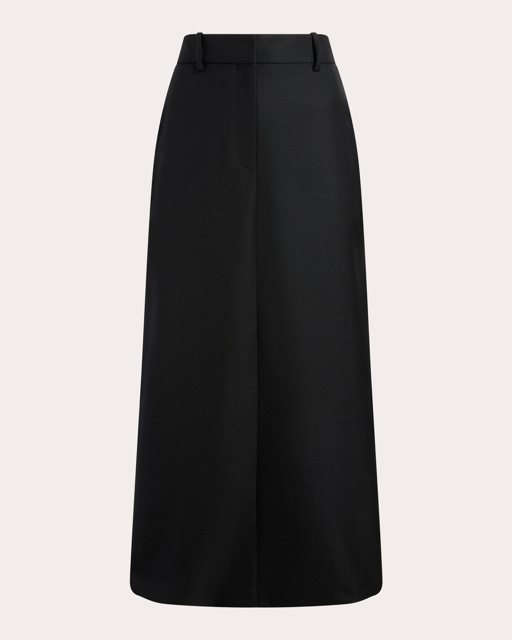 Textured Wool Tailored Maxi Skirt