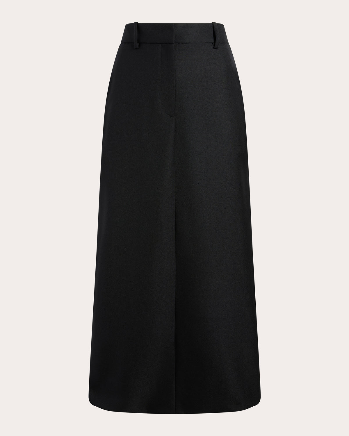 Textured Wool Tailored Maxi Skirt