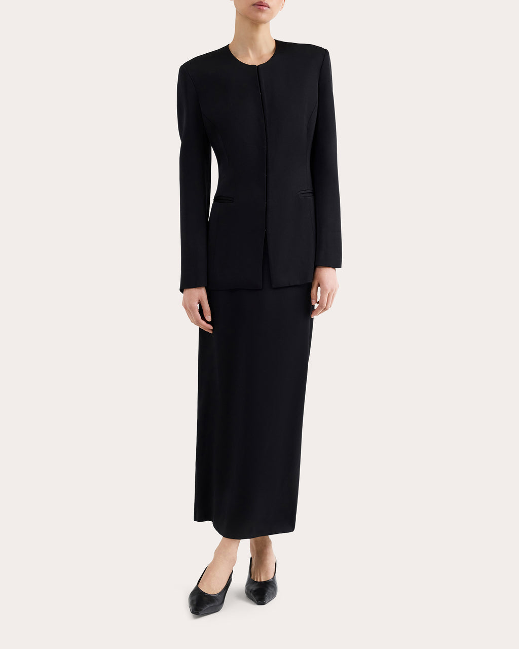 Neat Collarless Blazer