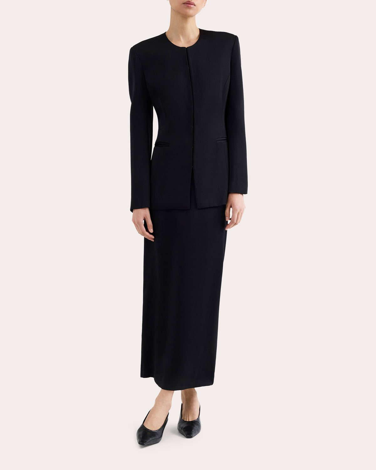 Neat Collarless Blazer
