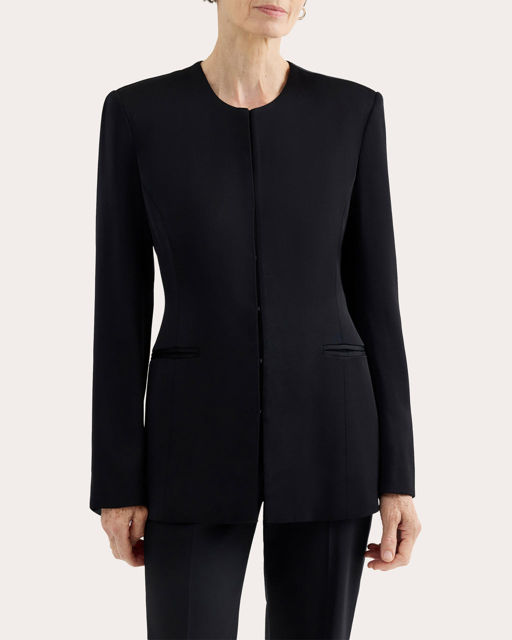 Neat Collarless Blazer