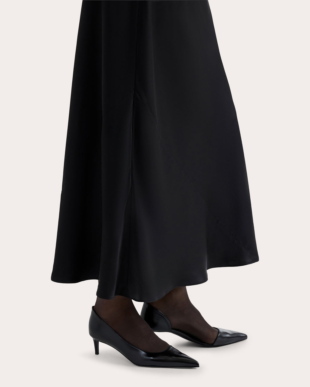 Silk Charmeuse Draped Maxi Dress