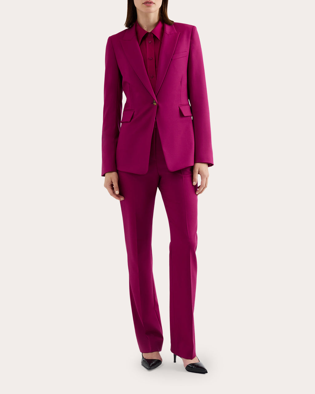 Seasonless Wool Single-Button Blazer