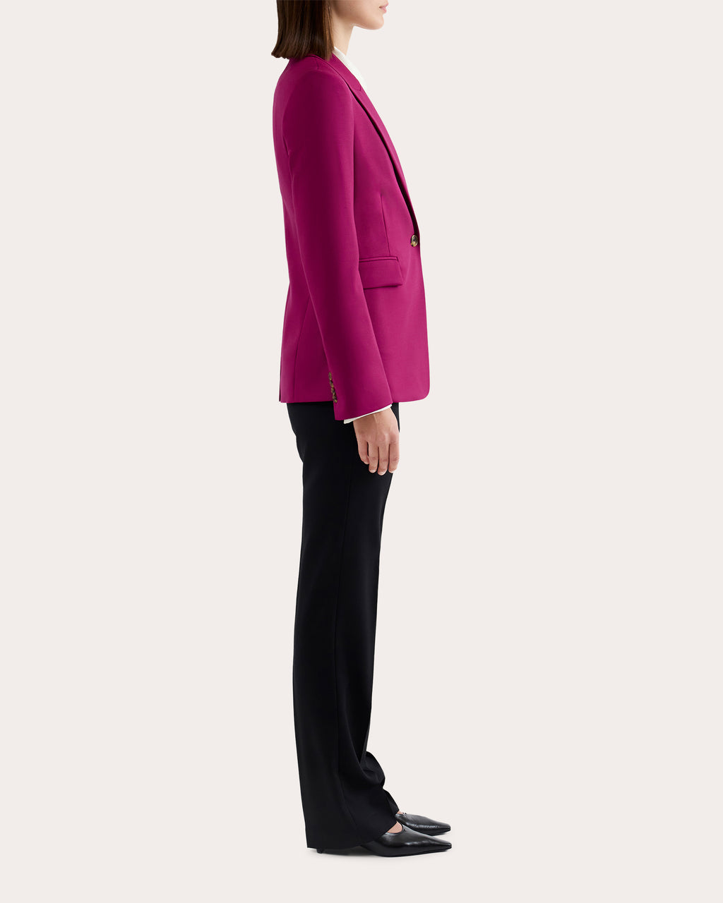 Seasonless Wool Single-Button Blazer