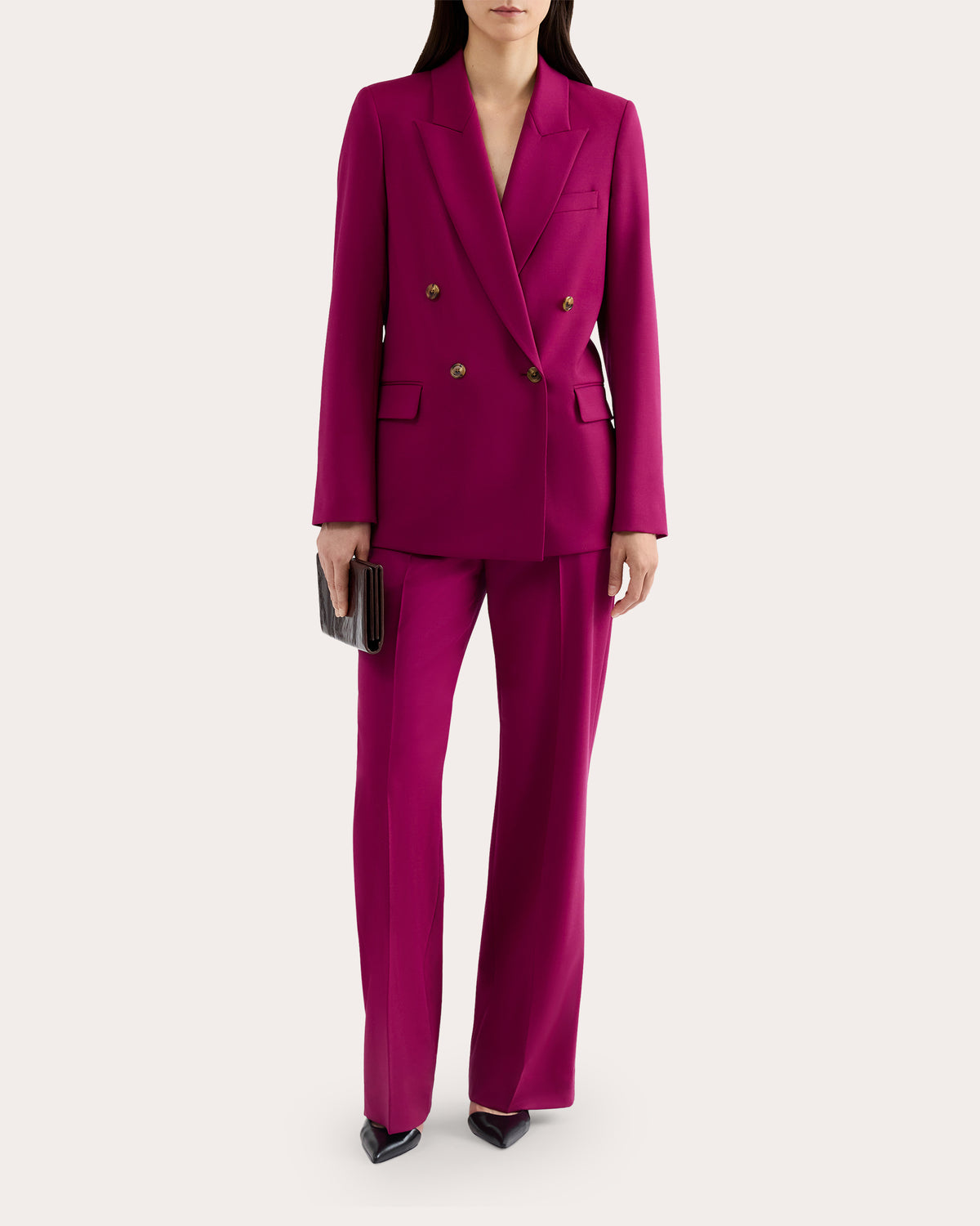 Seasonless Wool Peak Lapel Blazer