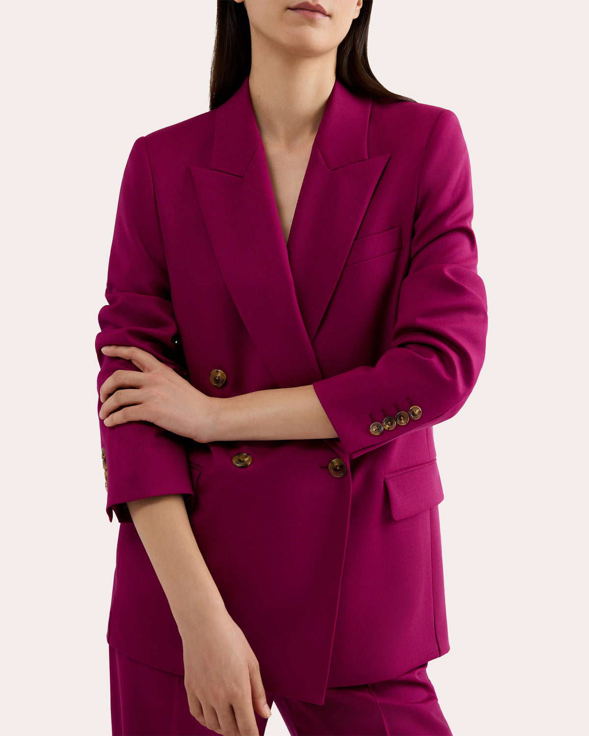 Seasonless Wool Peak Lapel Blazer