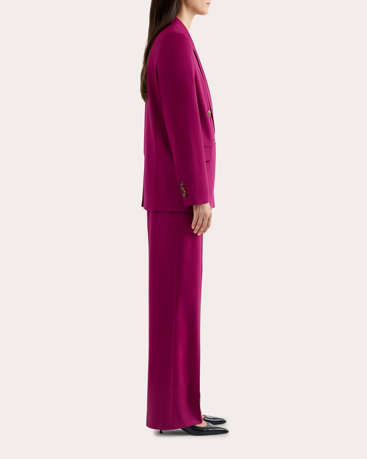 Seasonless Wool Peak Lapel Blazer