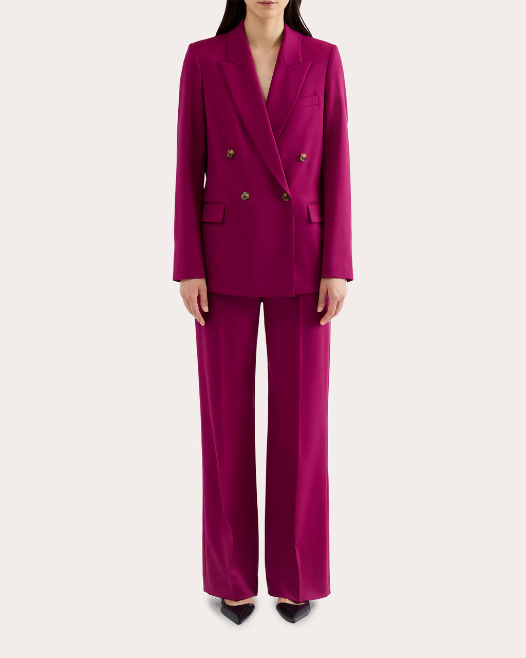 Seasonless Wool Peak Lapel Blazer