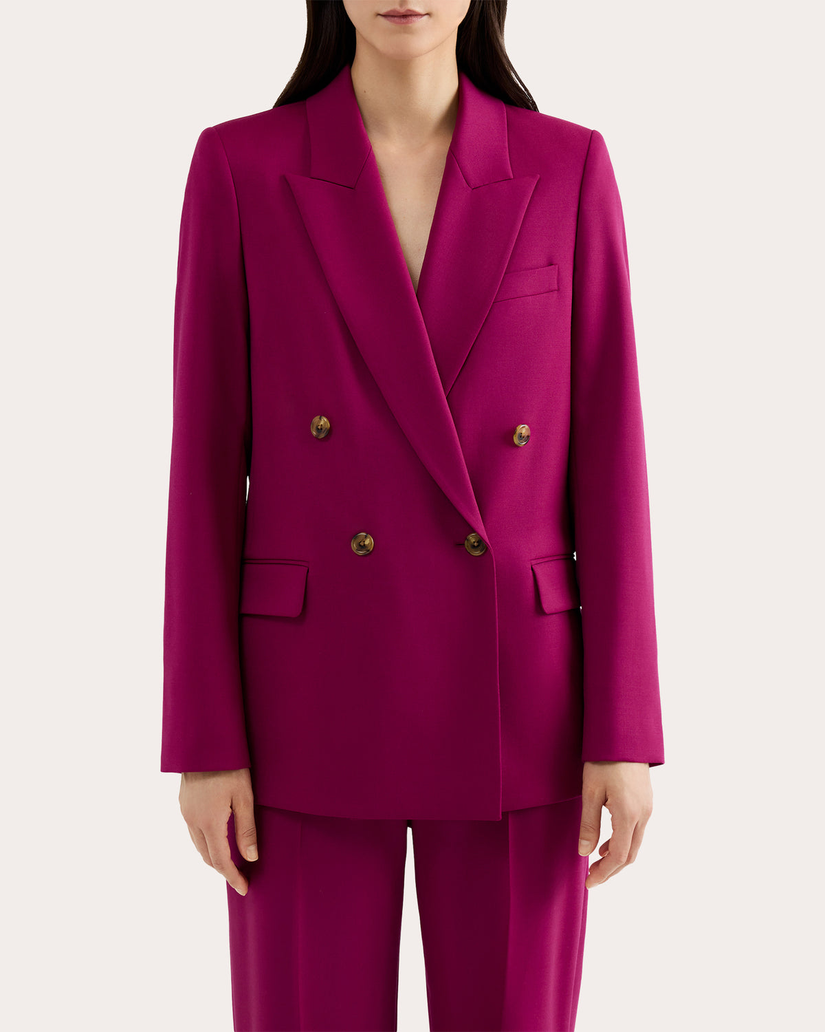 Seasonless Wool Peak Lapel Blazer